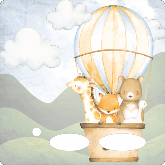Folie für Musikbox - Heissluftballonfamilie 1