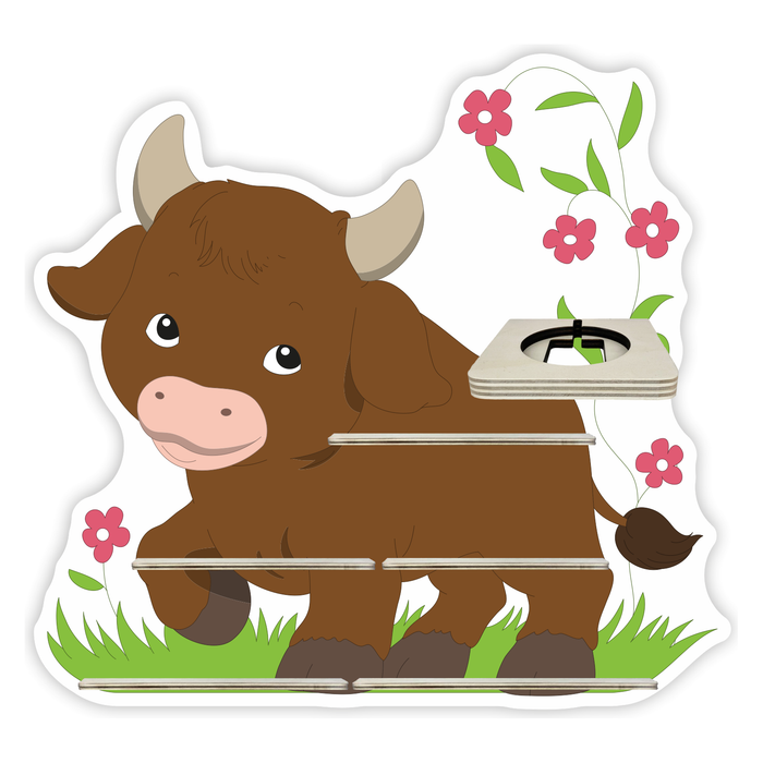 Regal für Musikbox - Kuh im Gras