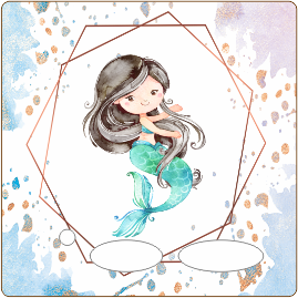 Folie für Musikbox - Aquarell Meerjungfrau