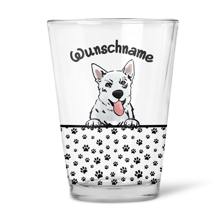 Trinkglas Weisser Schäferhund