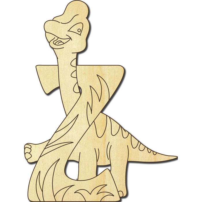Holzbuchstabe Dinosaurier Z